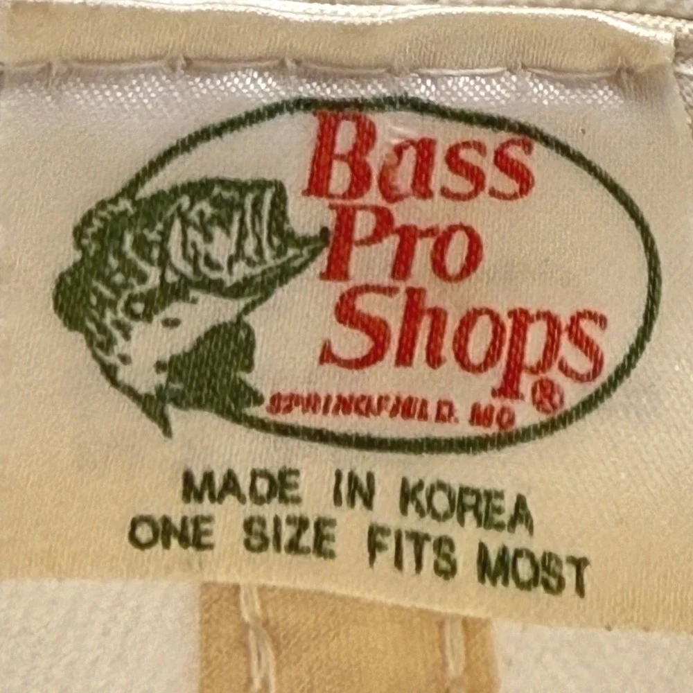Vintage 90s Bass Pro Giant Logo Embroidered Snapback Hat Youngan Wool Button